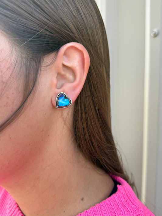 Purple Kingman Mojave post earrings
